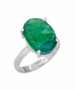 Emerald Gemstone  925 Sterling Silver lab Created  Engagement Gift Ring - $16.89 CAD+