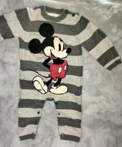 Baby Gap X Disney Baby  One Piece Mickey Mouse  Striped  Baby Sz 6-12 Mo... - $31.68