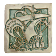HENRY MERCER Moravian pottery title - 1992 Flying Dutchman green sailing... - £19.54 GBP