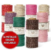 1mm Metallic Hemp Cord Spool Jewelry Making Macrame Crochet Gift Wrap Th... - £7.12 GBP