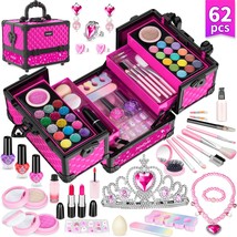 62 Pcs Kids Makeup Kit For Girl, Washable Play Makeup Toys Set For Dress Up, Pre - £43.94 GBP