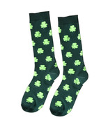 Dark Green St Patricks Clover Print Tube Socks - $77.91 MXN