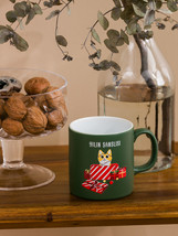 Red Christmas Themed Ceramic Mug 320 ml - £17.38 GBP