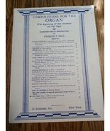 Compositions for the Hammond and Pipe Organ by Charles Paul Vintage shee... - $165.10