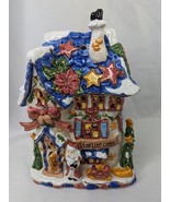 Kmart Christmas Ceramic Tea Light House 9.5 Inch Starlite Cafes - £20.25 GBP