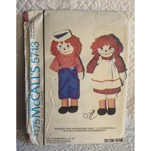 McCall&#39;s Raggedy Ann and Raggedy Andy Sewing Pattern 5713 - Uncut - £8.51 GBP
