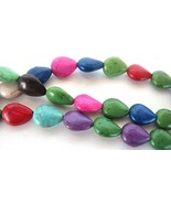 Multicolor Magnesite Howlite Oval Beads 12mm Three 15 inch Strands Lot Boho - $17.30 CAD