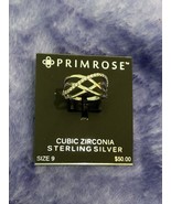Primrose Cubic Zirconia Sterling Silver Woven Ring Size 9 - $470.22 MXN