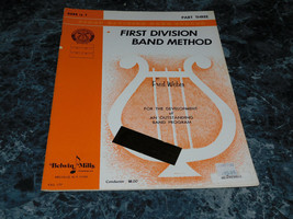 First Division Band Method Horn in F Part Three 3 by Frank Weber Belwin ... - $2.99