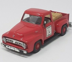 Red &#39;53 Ford TONKA FARMS Pickup Truck Diecast Pull N Go Maisto Back 2001 Hasbro - £2.90 GBP