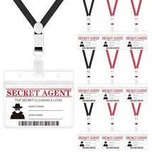 10 Pieces Secret Agent Name Tags Spy Decorations Secret Agent Badge Top Secret P - £17.57 GBP