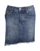 Zadig &amp; Voltaire Distressed Mini Skirt In Cotton Denim Women Blue Xs - $133.00