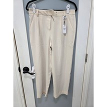 NWT Express Stylist Pants Cream Size 4R High Rise Pleated Ankle Trousers - $35.00