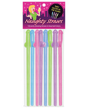 Glow In The Dark Penis Straws - Asst. Colors Pack Of 8 - £4.20 GBP