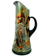 Northwood Oriental Poppy Amethyst Carnival Glass Tankard Pitcher 14” Tal... - £395.61 GBP