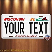 Custom WISCONSIN Aluminum Vanity License Plate Tag Personalized Auto Tag... - £15.53 GBP