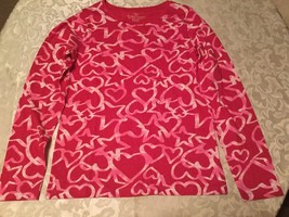 Girls-Size 14/16-Faded Glory-top/sweater-pink hearts-Easter - $10.25