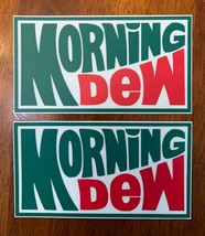 Set of 2 MORNING DEW 5&quot; x 2.75&quot; Die Cut Vinyl Decal Stickers - Grateful ... - £7.79 GBP