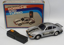 Vintage 1976 Battery Operated Remote Radio Controlled PORSCHE 930 TURBO Race Car - £111.50 GBP