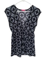 Curtsey Womens Black Gray Size M Tunic Sleeveless Top - £7.80 GBP