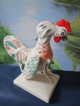 Erphila Czechoslovakia Figurine Rooster In Fighting Position 6 1/2&quot; X 7&quot; - £58.08 GBP