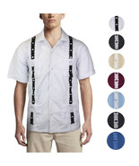 Guayabera Men&#39;s Cuban Beach Wedding Short Sleeve Button-Up Two Tone Dres... - $503.93 MXN+