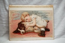 Repro Ad 1892 Fragrant Perfumed Hoyt&#39;s German Cologne Advertising Ad Girl w Dog - £15.56 GBP