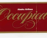 Alaska Airlines Seat Occupied Card Stretched Oval Shape - $17.82