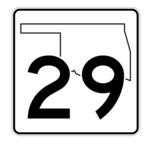 Oklahoma State Highway 29 Sticker Decal R5584 Highway Route Sign - $1.45+