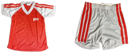 Soccer Pajama set Boys Red Gray trim Size 8 New Old Stock Pro waist PCA Vintage - £11.66 GBP