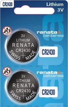 Renata CR2430 Batteries - 3V Lithium Coin Cell 2430 Battery (100 Count) - £4.38 GBP+