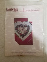 Janlynn Needlepoint Kit Christmas Heart  Wreath With Mice. - $34.51