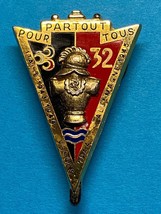 FRANCE 32nd Régimentaire 32e Régiment du Génie, BERET BADGE, HALLMARKED,... - $14.85
