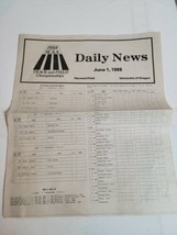 Vintage 1980s Track And Field Daily News Program Newspaper 1988 Champion... - $9.79