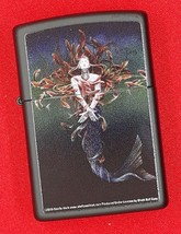 Metamorphosis  - Mermaid By Sheila Wolk Authentic Zippo Lighter Black Matte - $32.99
