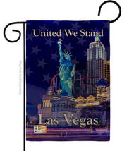 Untied We Stand Las Vegas Burlap - Impressions Decorative Garden Flag G192040-DB - £18.35 GBP