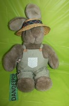 Gund Vintage Bunny Tales 3475 Stuffed Animal Rabbit Toy With Straw Hat A... - £23.25 GBP