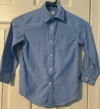 Boys Blue Long Sleeve Button Down Dress Shirt Boys size xs 4/5 Christmas... - $110.92 MXN