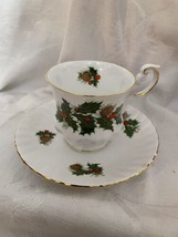 Rosina Queens Yuletide Cup &amp; Saucer Fine Bone China made in England - £12.62 GBP
