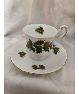 Rosina Queens Yuletide Cup &amp; Saucer Fine Bone China made in England - £12.40 GBP