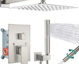 Aolemi Bathroom Shower System 12&quot; Sq.Are Rain Shower Head Brushed Nickel... - $181.97