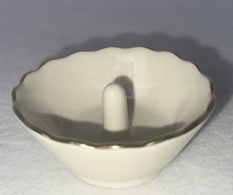 Lenox Ring Holder Trinket Dish Ivory With Gold Trim No Chips No Cracks - $9.05