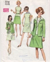 Vtg 1970 Women&#39;s Career Office Jacket Skirt Blouse Wardrobe Sew Pattern Size 38 - £11.18 GBP