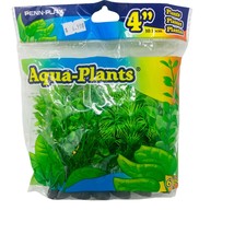 Penn Plax Plastic Plant Pack 4 Inch Green - £4.73 GBP