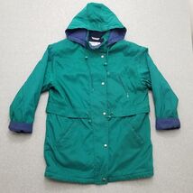 Talbots Jacket Womens Medium Green Hooded Pockets Full Zip Outdoor - $452.38 MXN