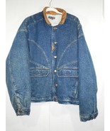 Vintage Transit Company Denim Jacket Size L Sherpa Lined Jacket Workwear - £39.83 GBP