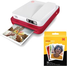 Kodak Smile Classic Digital Instant Camera With Bluetooth (Red) And 10 Sheets Of - £158.30 GBP