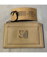 Steve Madden Women’s Card Holder Coin Purse Beige/Brown Gold Tone 5”x3” - €16,30 EUR
