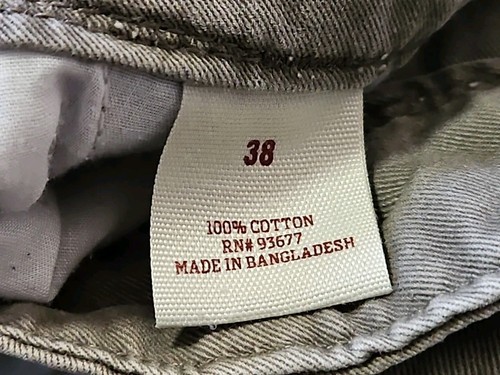 Arizona Jean Co. Cargo Shortsw/Brown Cloth Belt, Men's 38, Beige 100% Cotton Item image 5