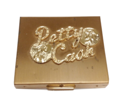 Vintage Petty Cash Goldtone Metal Money Compact Bill Clip Loose Change Sorter - £28.35 GBP